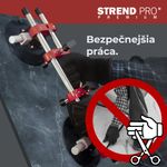 Glass holder Strend Pro, suction, 2-cup, leveling aid for tiles and paving, professional, max. 150 k
