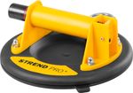 Glass holder Strend Pro, suction, 1-cup, with pressure gauge, 20 cm, max. 120 kg