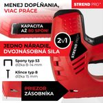 Tűzőgép Strend Pro J-123, elektromos, kapcsok 8-14 mm, szegek 15 mm