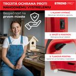Tűzőgép Strend Pro J-126, 3,6 V, Li-ion, kapcsok 6-10 mm, szegek 10 mm