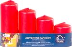 Candle MagicHome, Christmas, Advent, red, 48 mm 60/80/100/120 mm, pack of 4 pcs