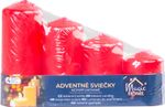 Candle MagicHome, Christmas, Advent, red, 48 mm 60/80/100/120 mm, pack of 4 pcs