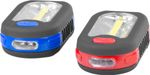 Munkalámpa Strend Pro Worklight, medál, LED 200 lm, mágnes, csipesszel, piros/kék, 3x AAA, csomag 12