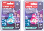 Fejlámpa Strend Pro Headlight, LED, 15 lm, mini, rózsaszín/kék, Sellbox 8 db