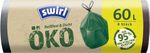 Zsákok Swirl EKO, hulladékhoz, behúzható, zöld, 60 literes, csomag 8 db