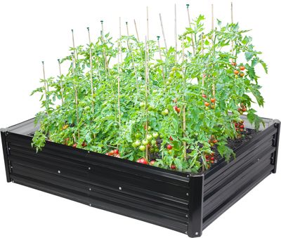 Bed Strend Pro Garden, 3D design, metal, raised, 120x90x30 cm