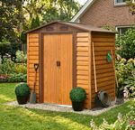 Shed Strend Pro, garden, sheet metal, brown, 193x152x203 cm