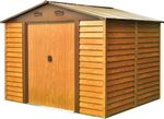 Shed Strend Pro, garden, sheet metal, brown, 278x238x215 cm