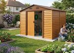Shed Strend Pro, garden, sheet metal, brown, 278x238x215 cm