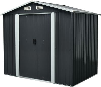 Shed Strend Pro, garden, sheet metal, anthracite, 236x174x206 cm