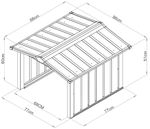 Shed Strend Pro, for robotic lawnmower, garage, sheet metal, anthracite, 86x88x60 cm