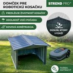 Shed Strend Pro, for robotic lawnmower, garage, sheet metal, anthracite, 86x88x60 cm