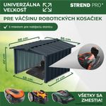 Shed Strend Pro, for robotic lawnmower, garage, sheet metal, anthracite, 86x88x60 cm