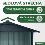 Domček Strend Pro, na robotickú kosačku, garáž, plech, antracit, 86x88x60 cm