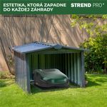 Shed Strend Pro, for robotic lawnmower, garage, sheet metal, anthracite, 86x88x60 cm
