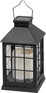 Lámpás Strend Pro Garden, napelemes, lánghatás, 10,5x10,5x19 cm, Kiszerelés 6 db