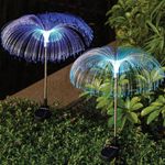 Lámpa Strend Pro Garden Meduse, napelemes, optikai szálak, színváltós, 75 cm