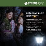 Lampa Strend Pro Garden, reťaz, ohrada, plot do záhrady, 2x solárne svietidlo, 1x LED, 16,5x16,5x71,5 cm