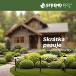 Lampa Strend Pro Garden, reťaz, ohrada, plot do záhrady, 2x solárne svietidlo, 1x LED, 16,5x16,5x71,5 cm