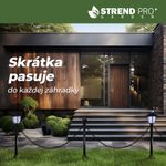 Lampa Strend Pro Garden, reťaz, ohrada, plot do záhrady, 2x solárne svietidlo, 1x LED, 16,5x16,5x71,5 cm