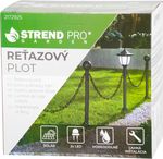 Lámpa Strend Pro Garden, lánc, kerítés, kerti kerítés, 2x napelemes lámpa, 1x LED, 16,5x16,5x71,5 cm