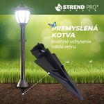 Lampa Strend Pro Garden, reťaz, ohrada, plot do záhrady, 2x solárne svietidlo, 1x LED, 16,5x16,5x71,5 cm