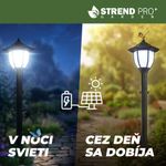 Lampa Strend Pro Garden, reťaz, ohrada, plot do záhrady, 2x solárne svietidlo, 1x LED, 16,5x16,5x71,5 cm