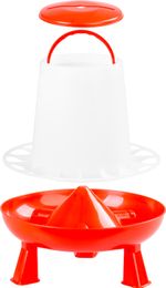 Krmítko Goodfarm, 6 kg, hydina, plast, s nožičkami, napájačka