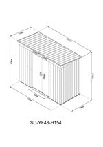 Shed Strend Pro, garden, sheet metal, anthracite, with base, 217x110x174 cm