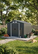 Shed Strend Pro, garden, sheet metal, anthracite, 301x236x214 cm