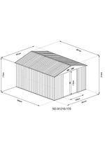 Shed Strend Pro, garden, sheet metal, anthracite, 301x367x214 cm