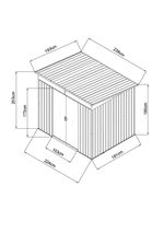 House Strend Pro, garden, sheet metal, anthracite, 238x193x202 cm