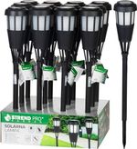 Lampa Strend Pro Garden, fakľa, solárna, čierna, 6x LED, 7,5x51 cm, Sellbox 12 ks