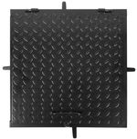 Aknafedél MC60, 600x600 mm, csatorna, fekete, max. 150 kg