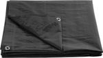 Tarpaulin Strong 2x2 m, 200 g/m2, covering, anthracite, with grommets