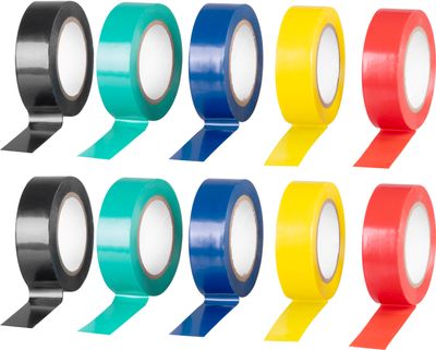 Tape Strend Pro, 19 mm, L-10 m, PVC, max. 80°C, 600V, insulating, various colors, adhesive, pack. 10