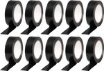 Tape Strend Pro, 19 mm, L-10 m, max. 80°C, 600V, black, insulating, adhesive, PVC, pack. 10 pcs