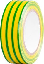 Tape Strend Pro, 19 mm, L-10 m, max. 80°C, 600V, green-yellow, insulating, adhesive, PVC, pack. 10 p