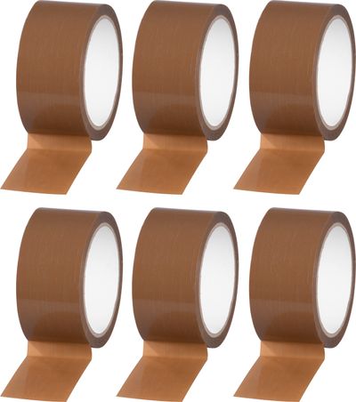 Szalag Strend Pro, 48 mm, L-50 m, 45 µm OPP, csomagoló, ragasztó, barna, csomag 6 db