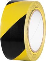 Tape Strend Pro, 50 mm, L-33 m, PVC, adhesive, warning, yellow/black
