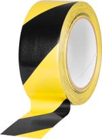 Szalag Strend Pro, 50 mm, Hossz: 33 m, PVC, ragasztó, figyelmeztető, sárga/fekete