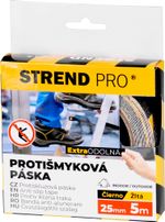 Tape Strend Pro, 25 mm, L-5 m, adhesive, anti-slip, extra durable, black/yellow