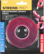 Szalag Strend Pro, 19 mm, Hossz: 5 m, kétoldalas, ragasztó, akril, szerelő