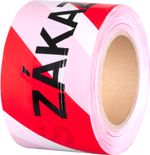 Szalag Strend Pro, 80 mm, Hossz: 250 m, figyelmeztető, piros/fehér, "BELÉPNI TILOS"