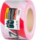 Szalag Strend Pro, 80 mm, Hossz: 250 m, figyelmeztető, piros/fehér, CSEH felirat "BELÉPNI TILOS"