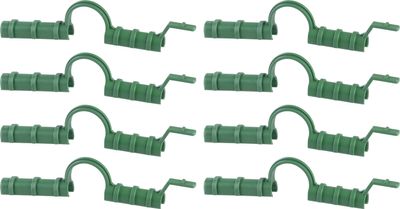 Clips for attaching foil Strend Pro, for hotbeds, for foil tunnels, green, 8 mm, pack. 8 pcs