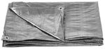 Tarpaulin Medium 5x6 m, 100 g/m2, covering, SILVER, silver, with grommets