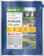 Takaróponyva Tarpaulin Poolco 4,5 m, 120 g/m, kék, kerek, fűzőlyukakkal