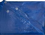 Takaróponyva Tarpaulin Poolco 4,5 m, 120 g/m, kék, kerek, fűzőlyukakkal