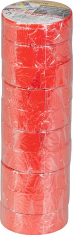 Szalag Strend Pro, 19 mm, H-10 m, max. 80°C, 40,0 kV/mm, piros, szigetelő, ragasztó, PVC, csomag 10